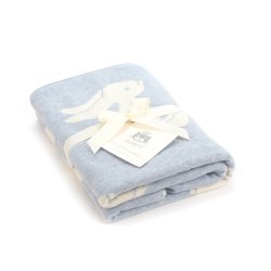 Jellycat-Bashful Blue Bunny Blanket